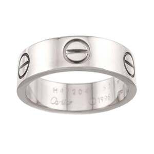 CARTIER 18k Silver Love Ring #51
